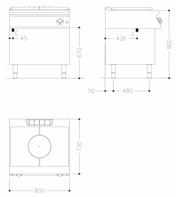 Плита газовая Mareno NT78G